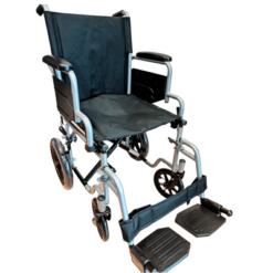 silla de ruedas plegable de acero acompañante